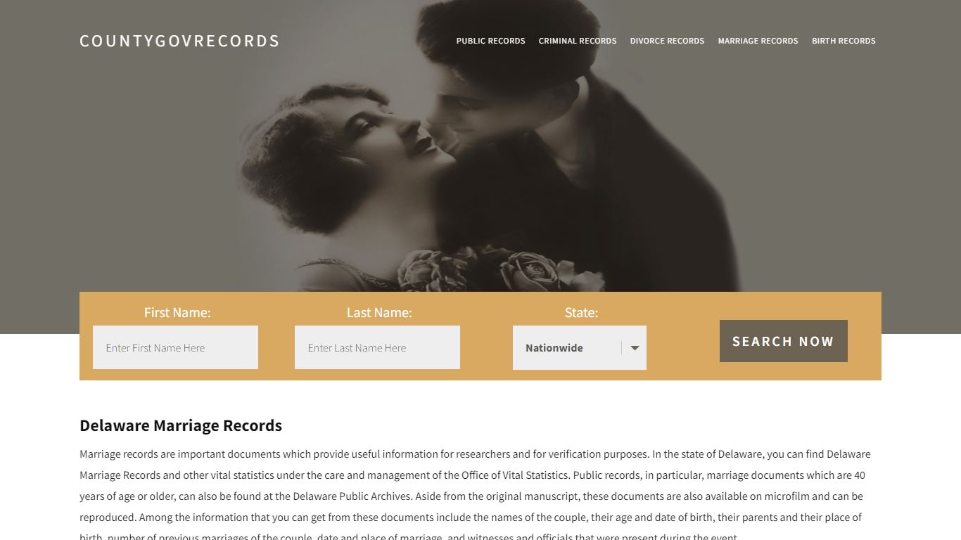 Delaware Marriage Records | Enter Name and Search|14 Days Free