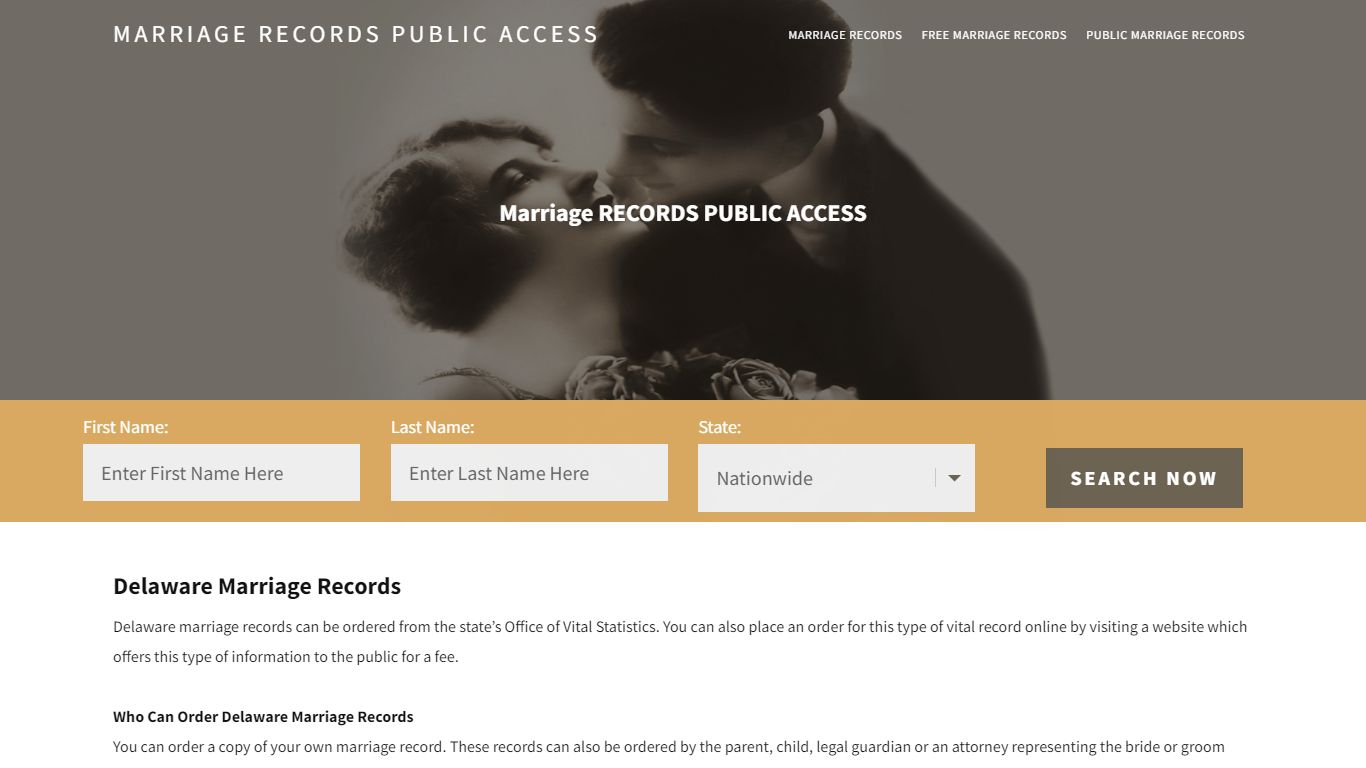 Delaware Marriage Records |Enter Name and Search | 14 Days Free